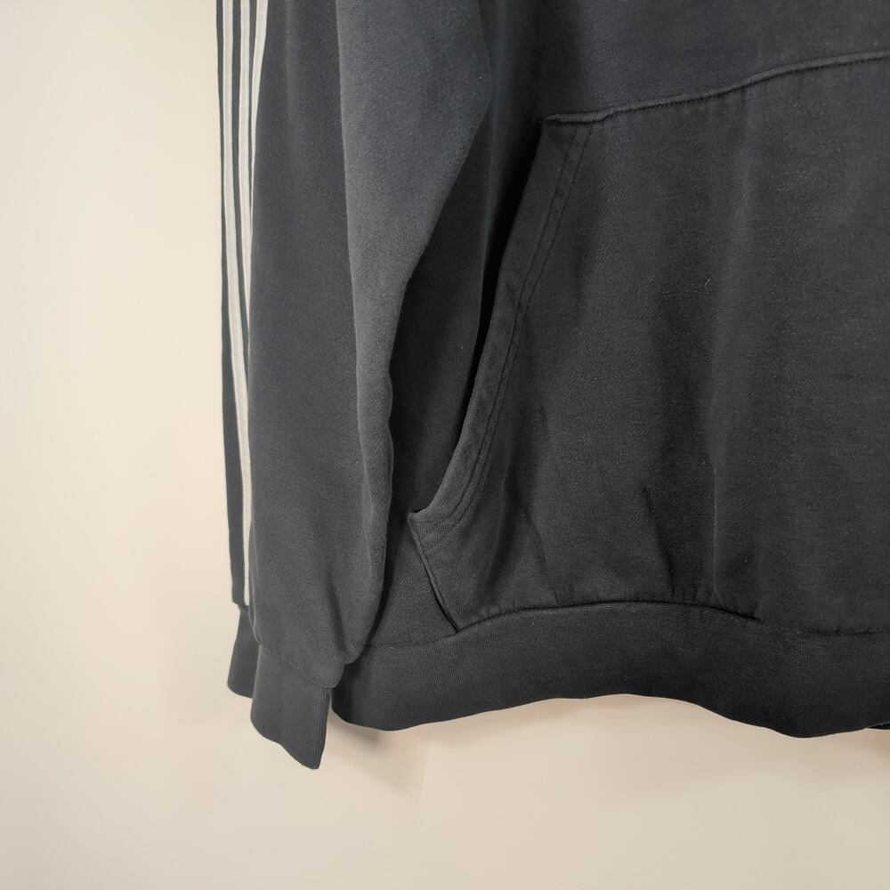 Classic Adidas Hoodie with Striped Sleeves, Size Large - Picture 4 of 6